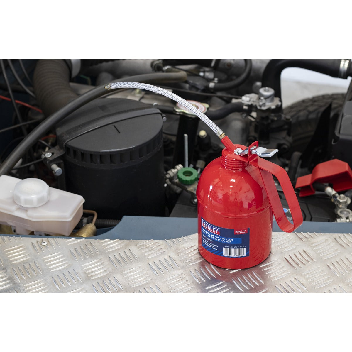 Sealey Metal Oil Can with Flexible Spout 1000ml TP1000