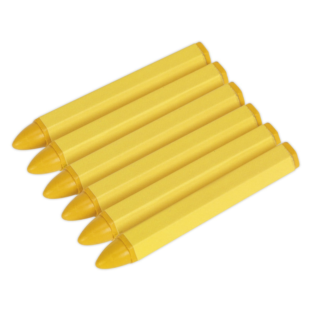 Sealey Tyre Marking Crayon, Yellow - Pack of 6 TST14