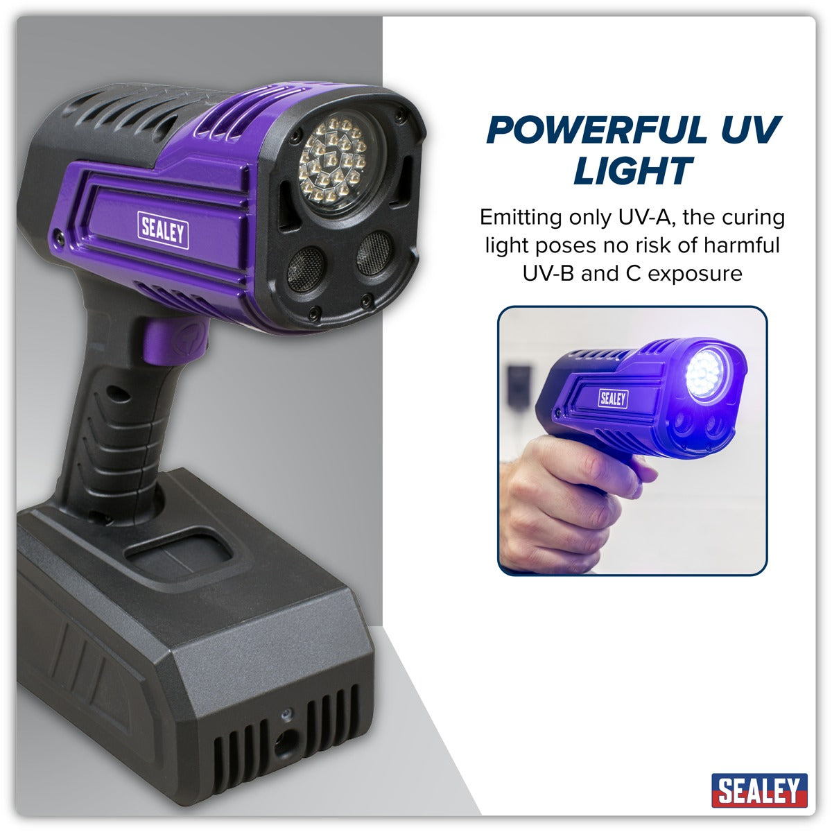 Sealey Rechargeable Inspection UV Curing Light Kit 66W UVC01