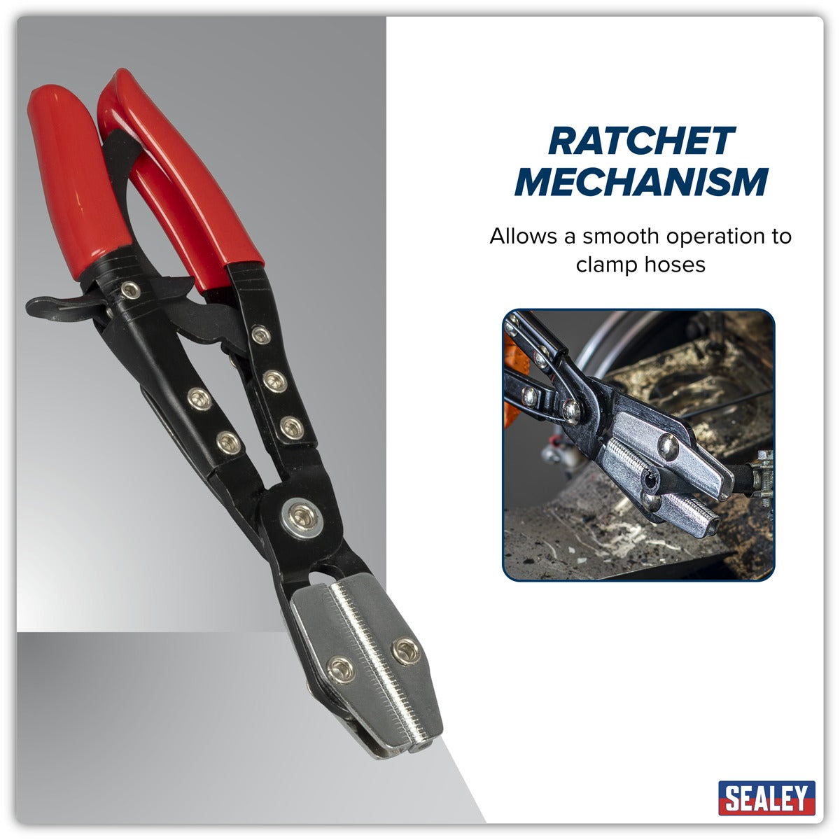 Sealey Ratchet Hose Clamp Pliers 210mm VS0034