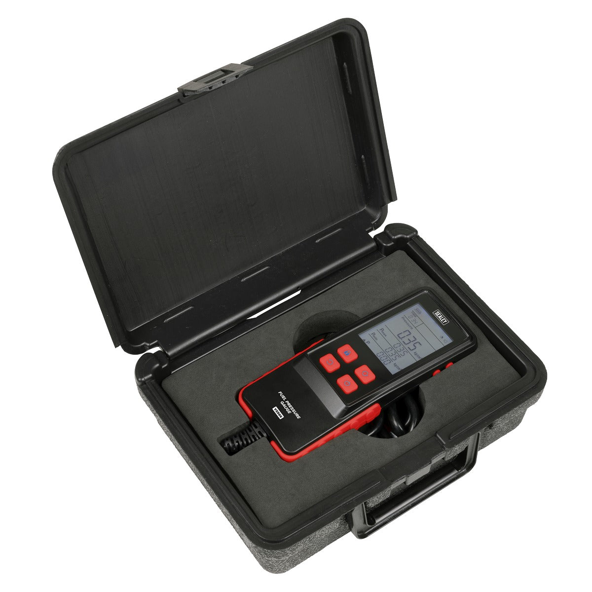 Sealey Digital Fuel Injection Pressure Test Kit for GDI Fuel Circuits 6pc VS566