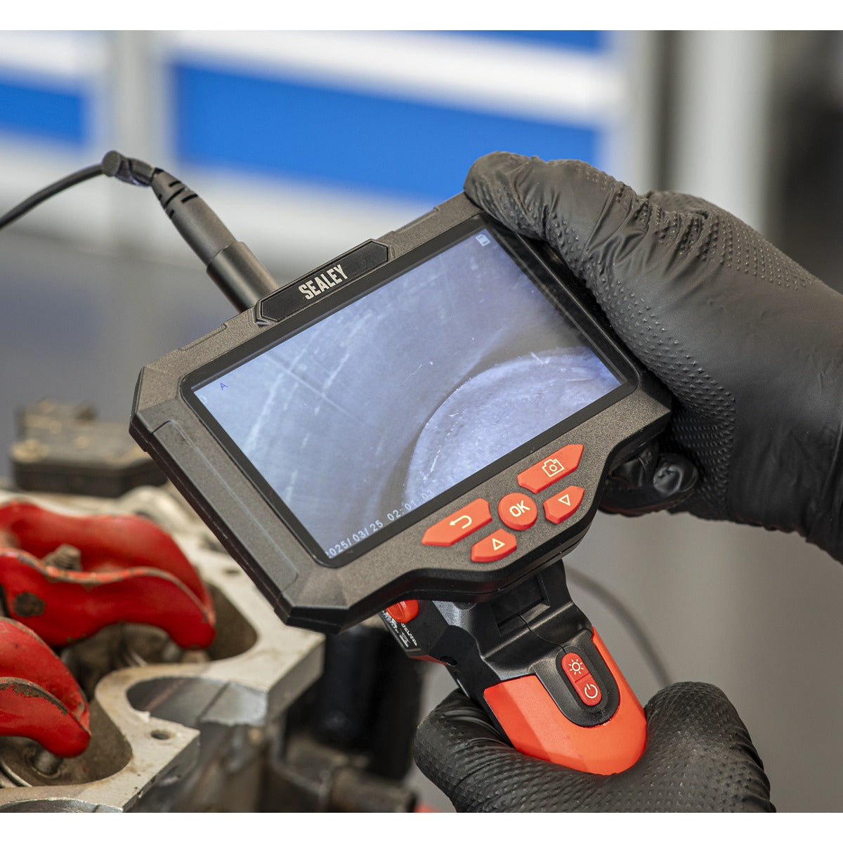 Sealey Video Borescope 5.5mm Camera Dual Lens & 5" Screen VS8118