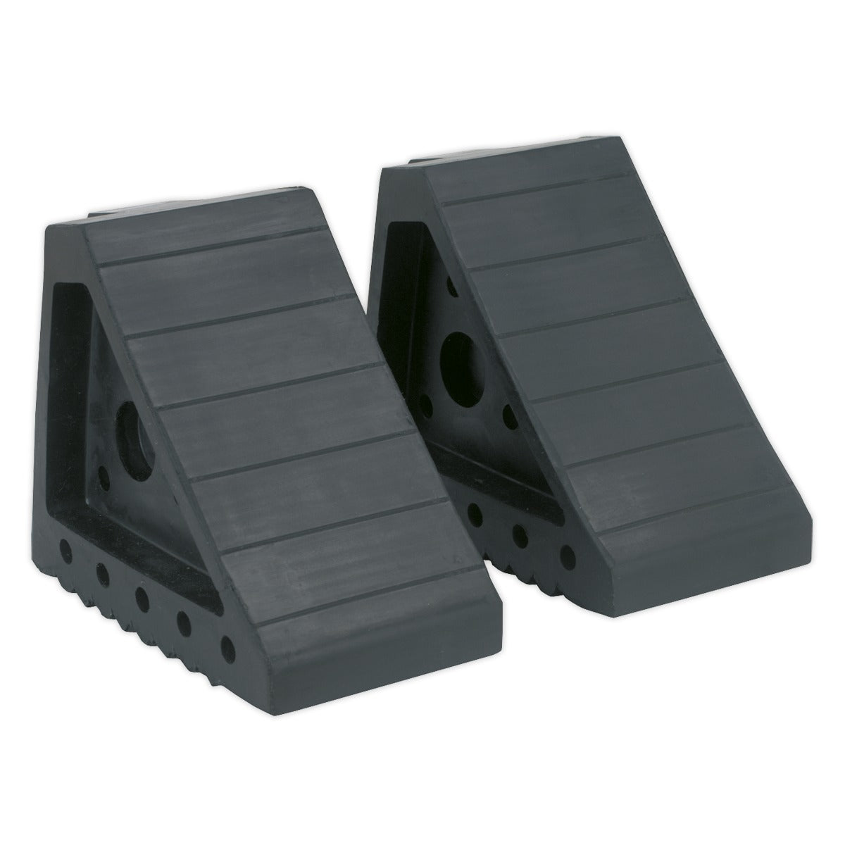 Sealey Rubber Wheel Chocks - Pair WC01