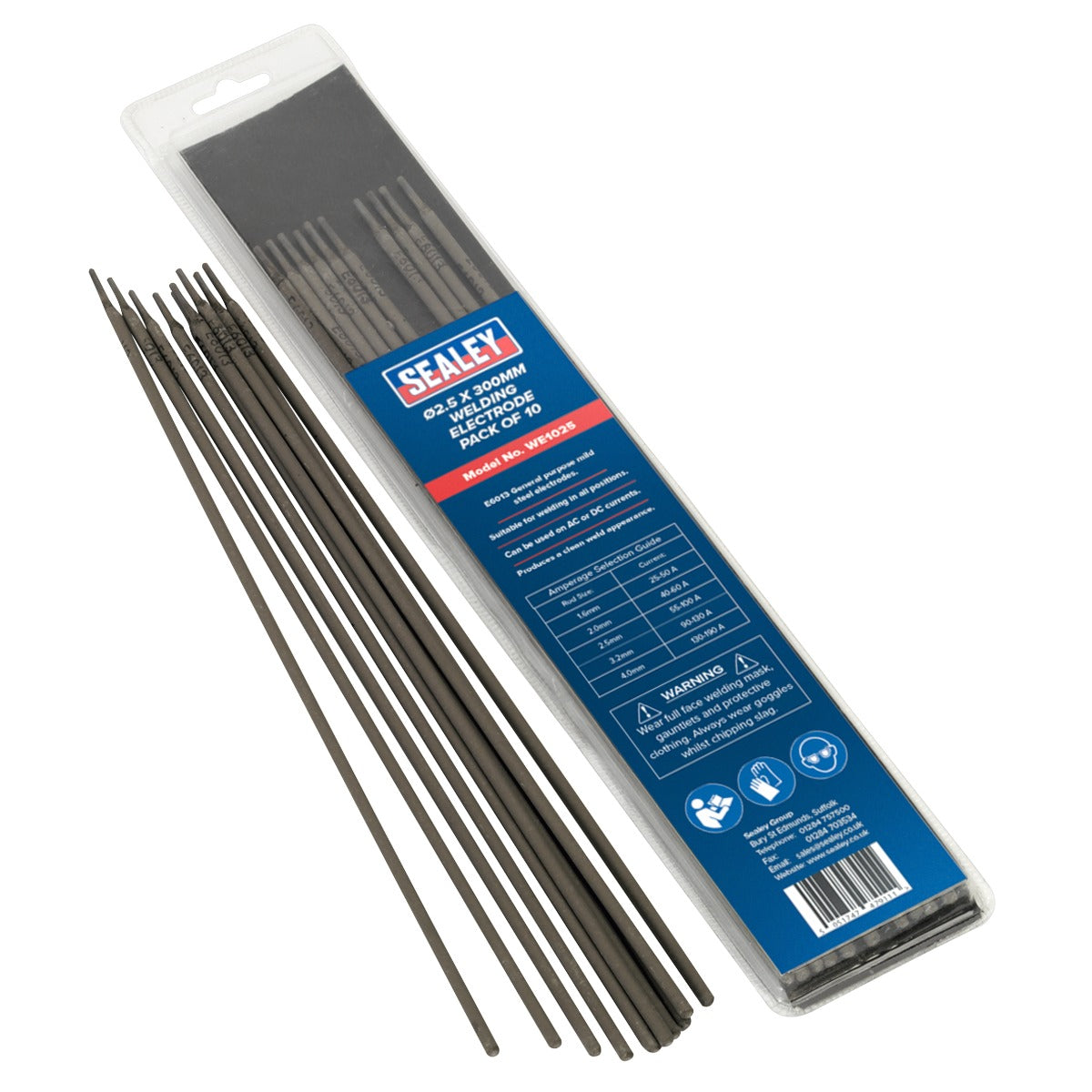 Sealey Welding Electrode 2.5 x 300mm - Pack of 10 WE1025