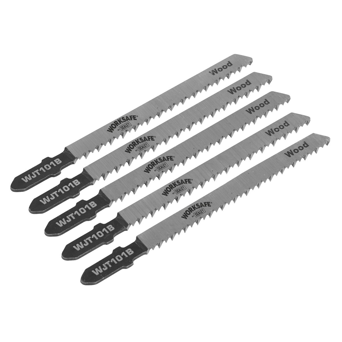 Sealey Worksafe Jigsaw Blade for Wood & Plastics 75mm 10tpi - Pack of 5 WJT101B