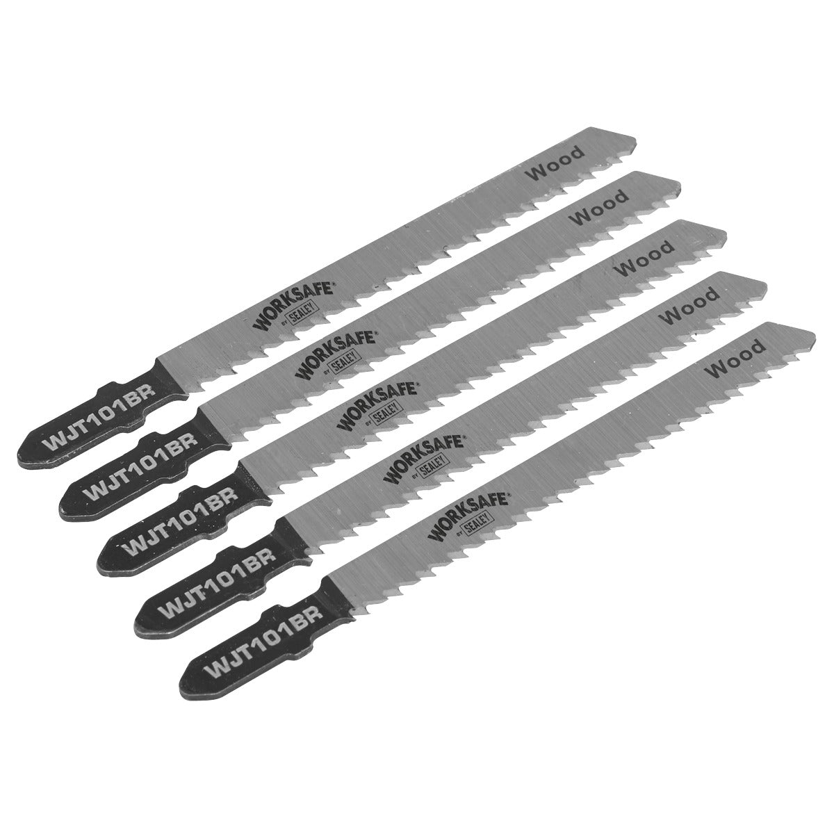 Sealey Jigsaw Blade for Wood & Plastics 75mm 10tpi - Pack of 5 WJT101BR