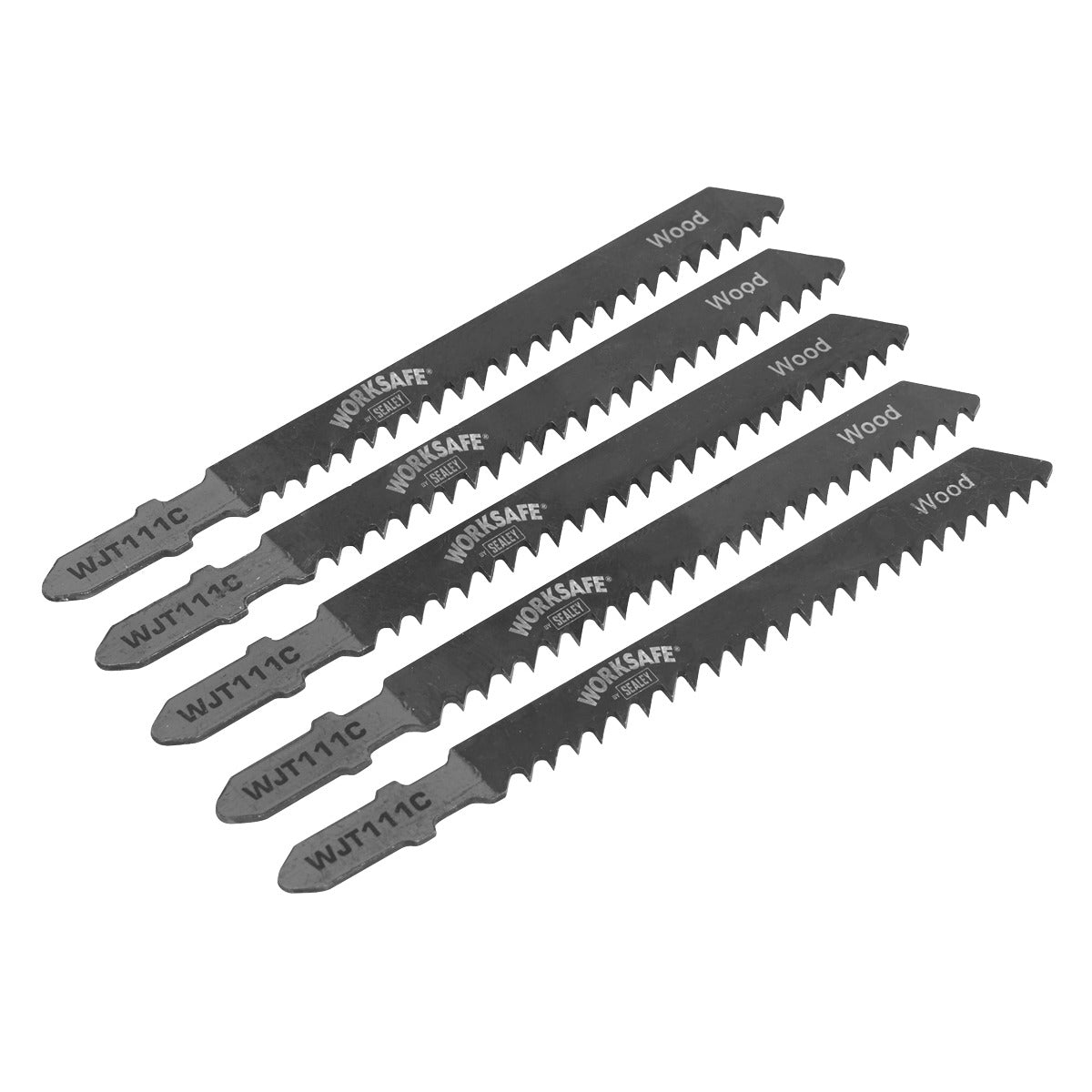 Sealey Jigsaw Blade for Soft Wood & Plastics 75mm 8tpi - Pack of 5 WJT111C