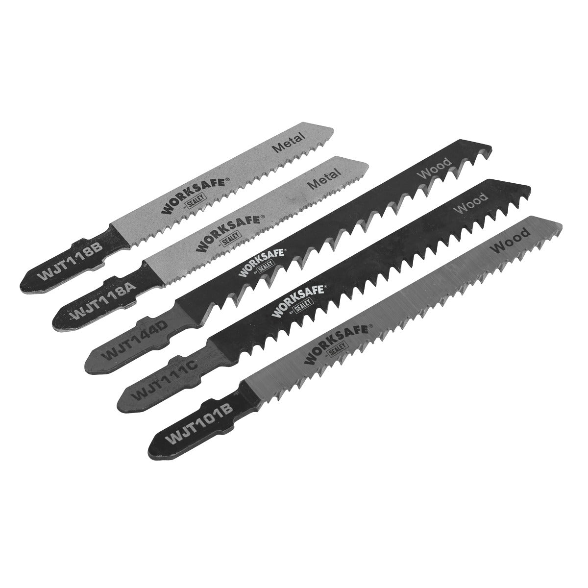 Sealey Worksafe Assorted Jigsaw Blades - Pack of 5 WJTASS