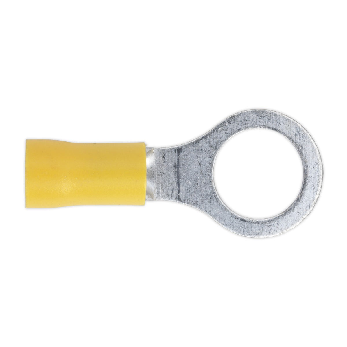 Sealey Easy-Entry Ring Terminal 10.5mm (3/8"), Yellow - Pack of 100 YT16