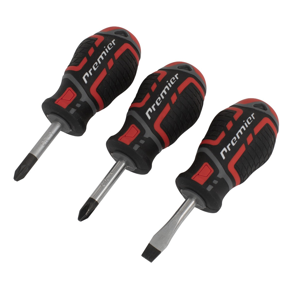 Premier GripMAX Stubby Screwdriver Set 3pc AK4328
