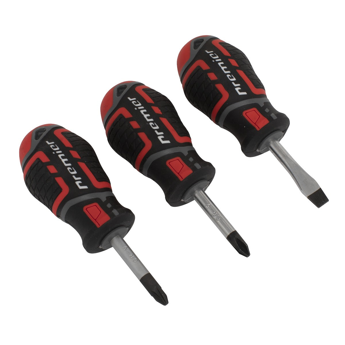 Premier GripMAX Stubby Screwdriver Set 3pc AK4328