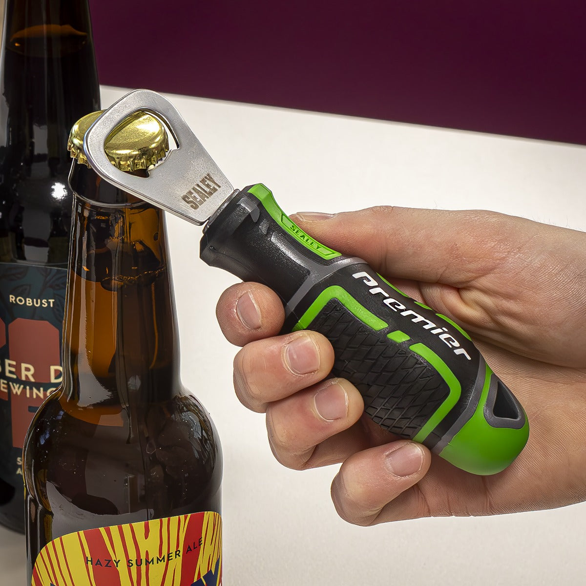 Premier GripMAX Bottle Opener - Hi-Vis Green AK4368HV