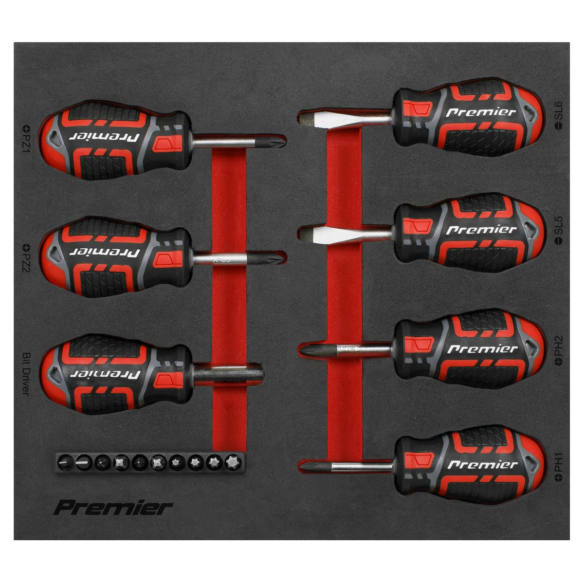 Premier GripMAX Stubby Screwdriver Set 17pc AK4371