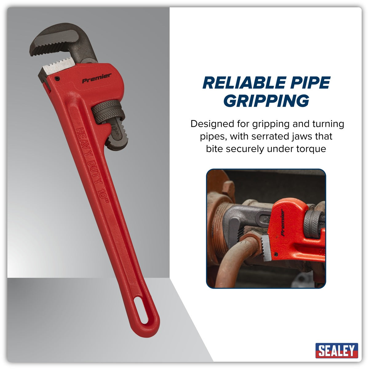 Premier Cast Steel Pipe Wrench European Pattern 250mm AK5102
