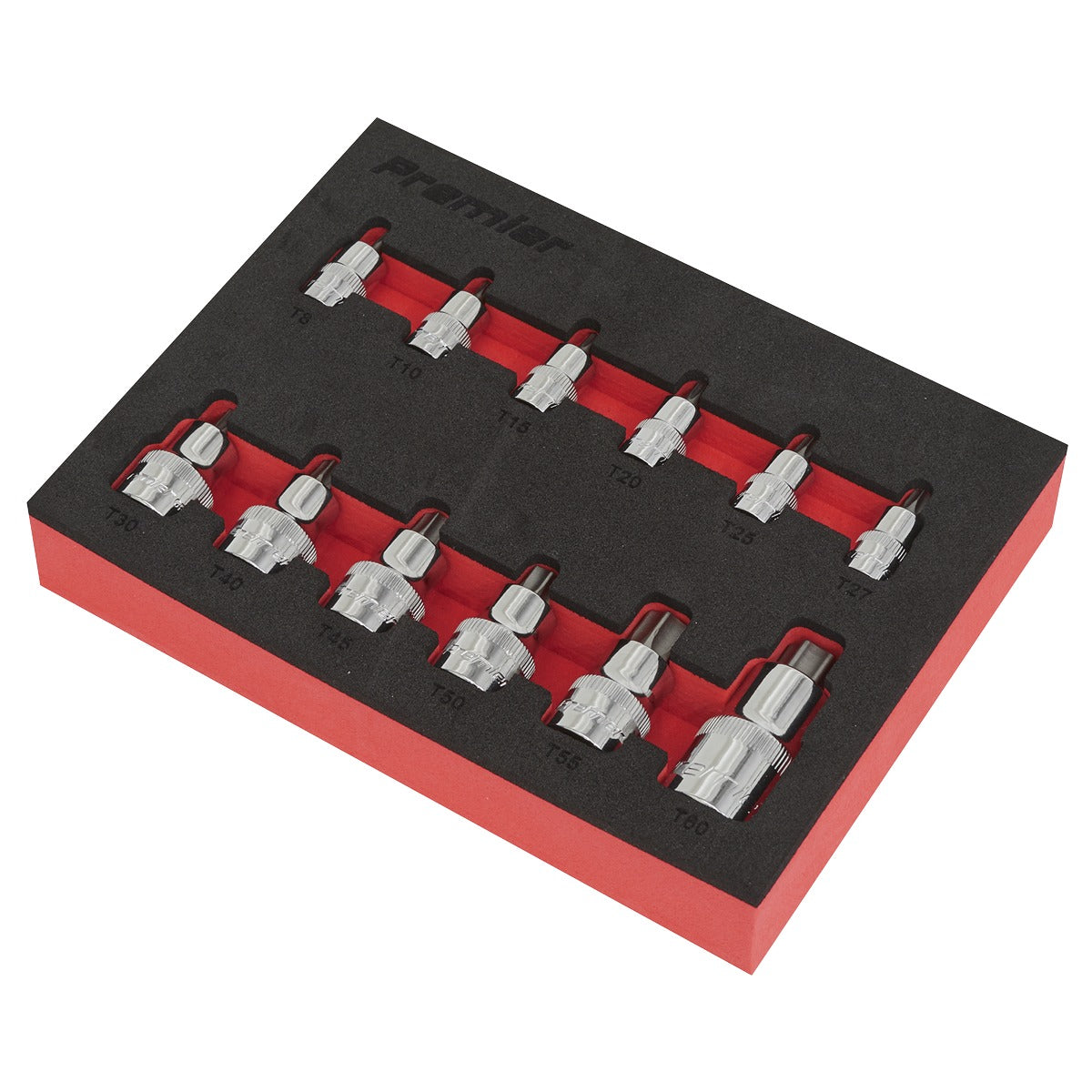 Premier Stubby TRX-Star Socket Bit Set 1/4", 3/8" & 1/2"Sq Drive 12pc AK6245