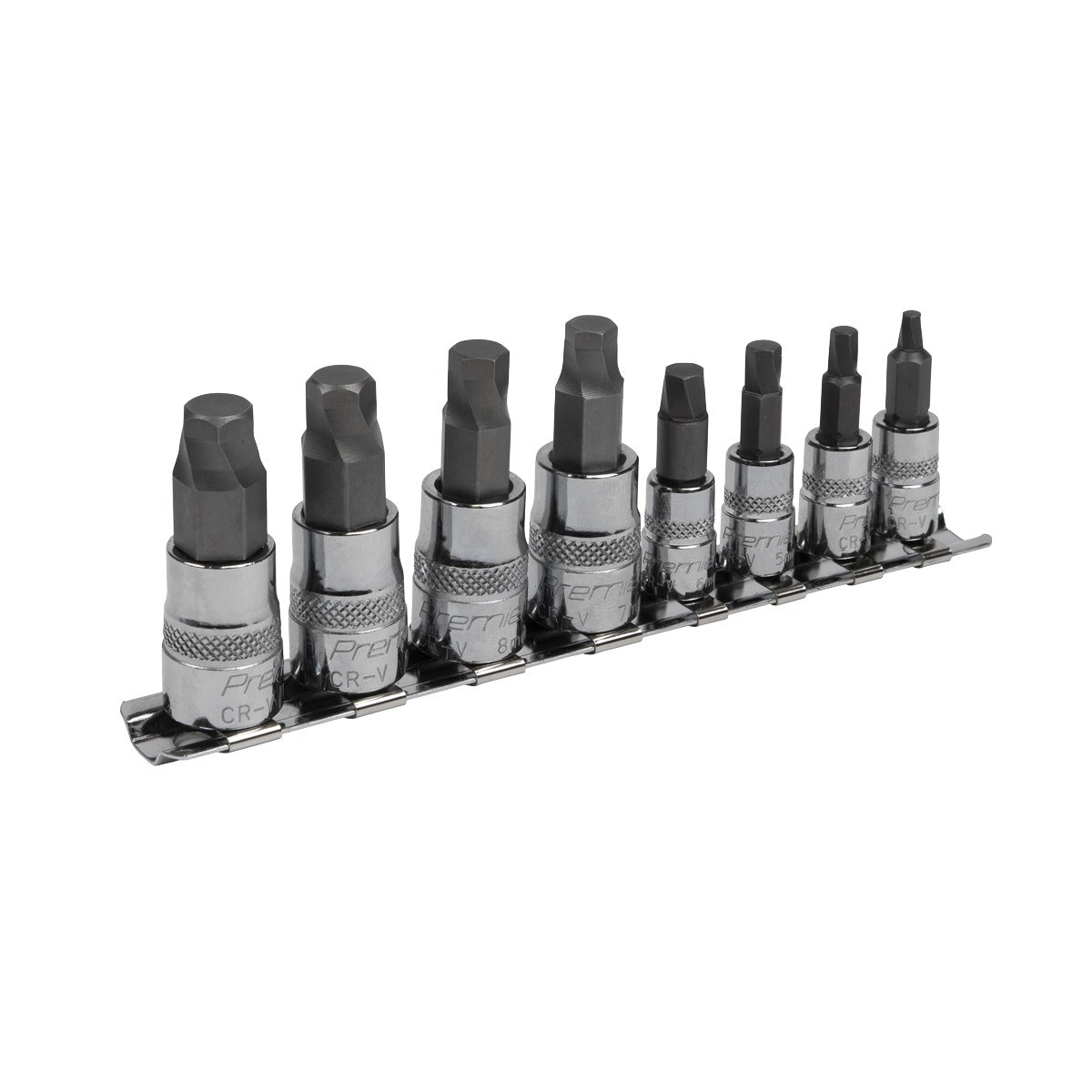 Premier Lock-On Hex Socket Bit Set 1/4" & 3/8"Sq Drive 8pc AK65600