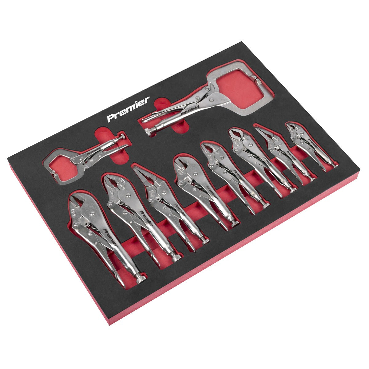 Premier Locking Pliers Set with Foam Tray 10pc AK6802