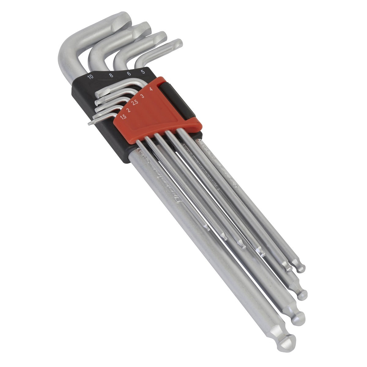 Premier Lock-On Extra-Long Ball-End Hex Key Set 9pc AK7180