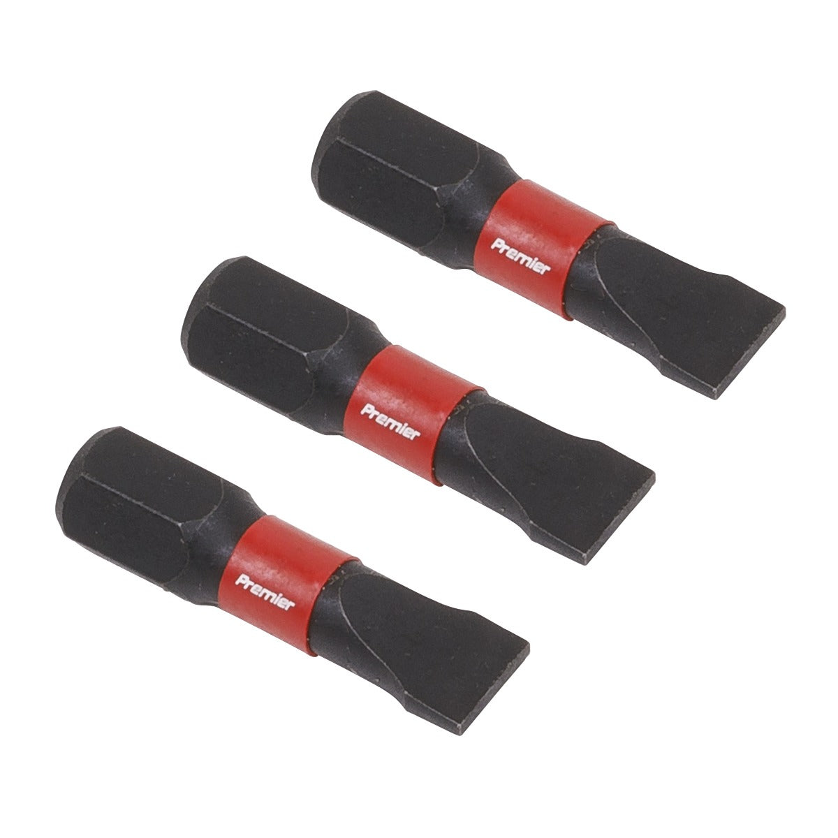 Premier Slotted Impact Power Tool Bits 6.5 x 25mm 3pc AK8203