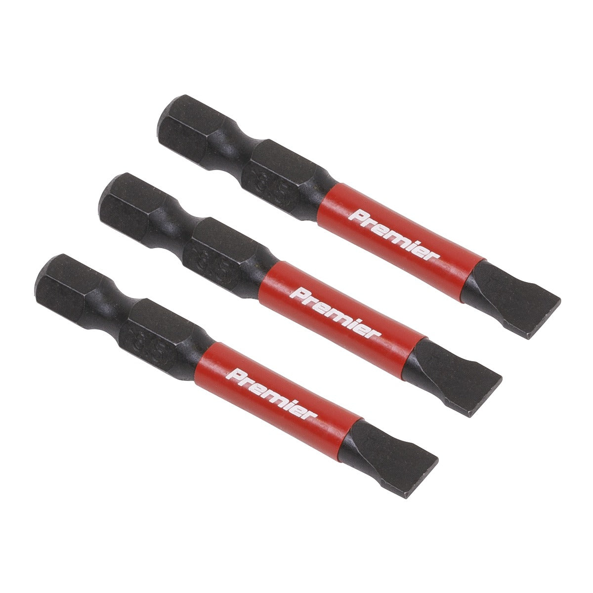 Premier Slotted Impact Power Tool Bits 6.5 x 50mm 3pc AK8228