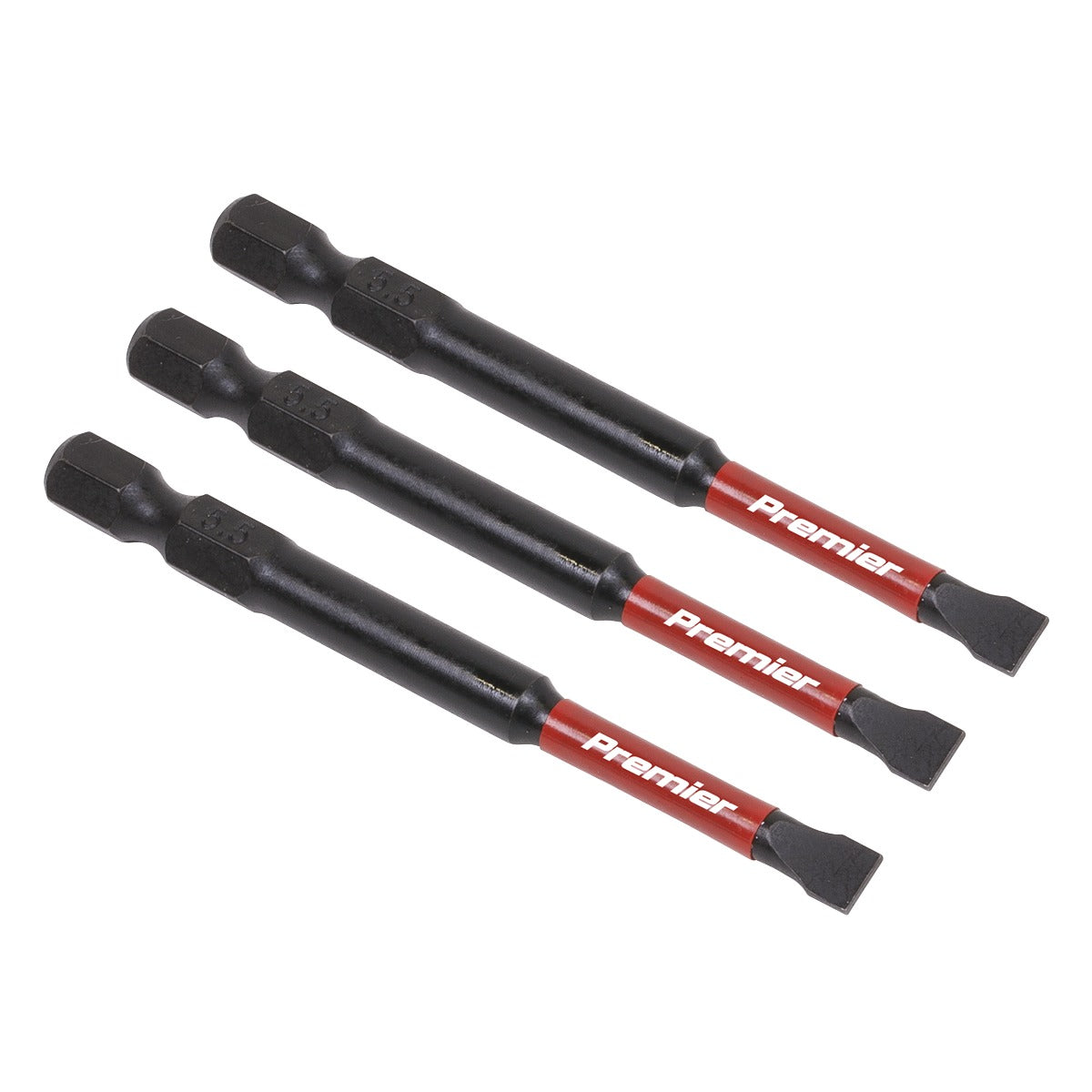Premier Slotted Impact Power Tool Bits 5.5 x 75mm 3pc AK8252
