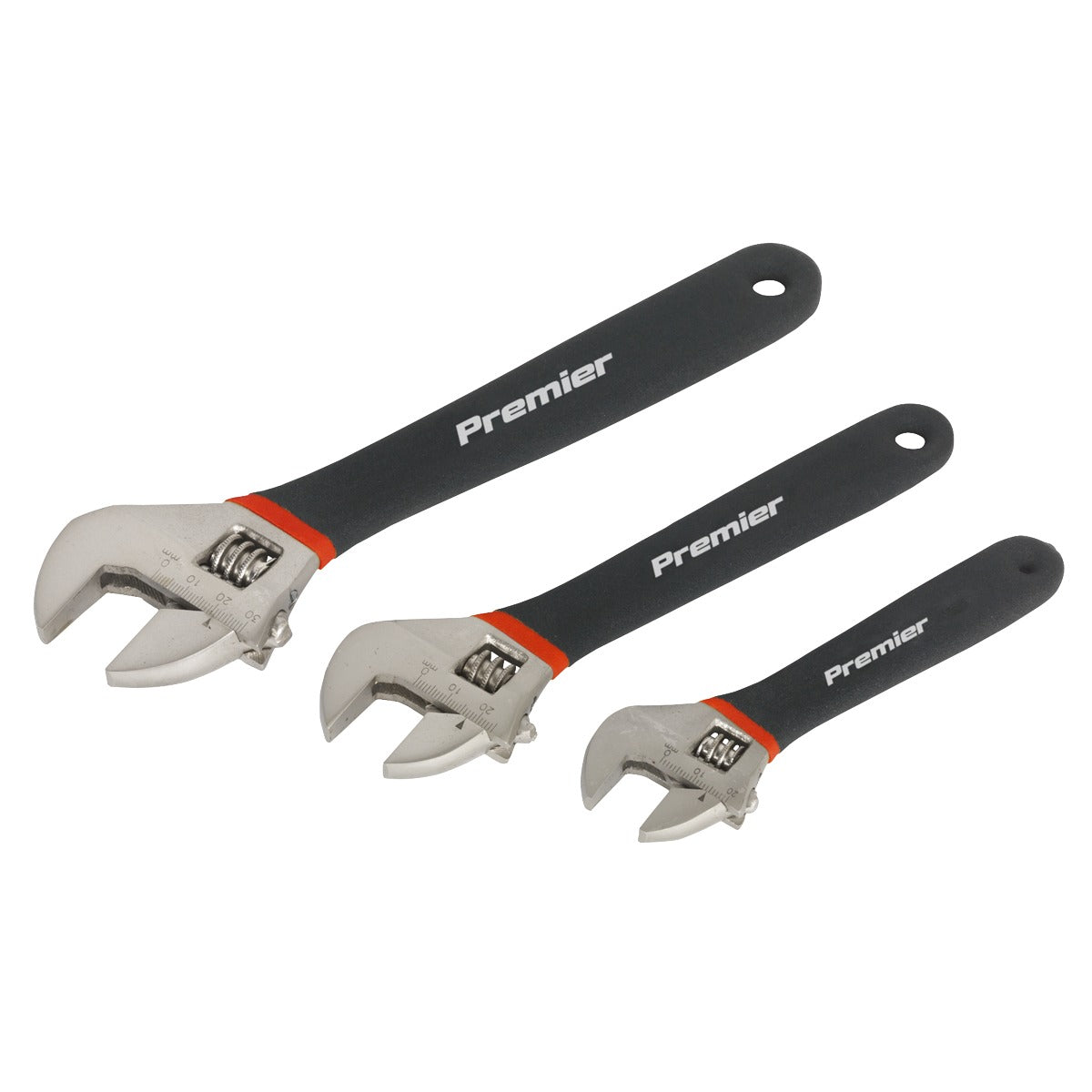 Premier Adjustable Ni-Fe Finish Wrench Set 3pc AK907