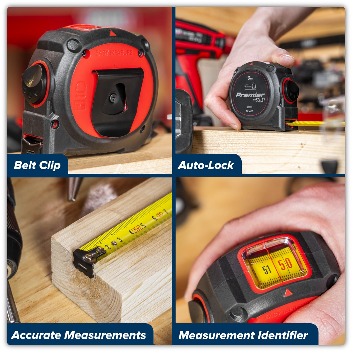 Premier Window Tape Measure 5m x 19mm AK9852