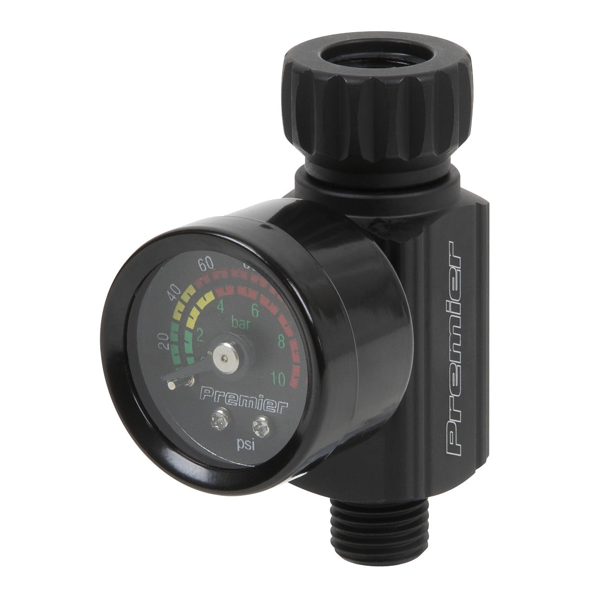 Premier On-Gun Air Pressure Regulator/Gauge with Glass Lens AR02