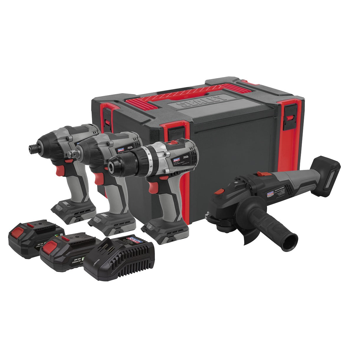 Premier 4 x SV20 Series Cordless Brushless Power Tool Kit 20V Euro Plug - 2 Batteries CP20VCOMBOX1EU