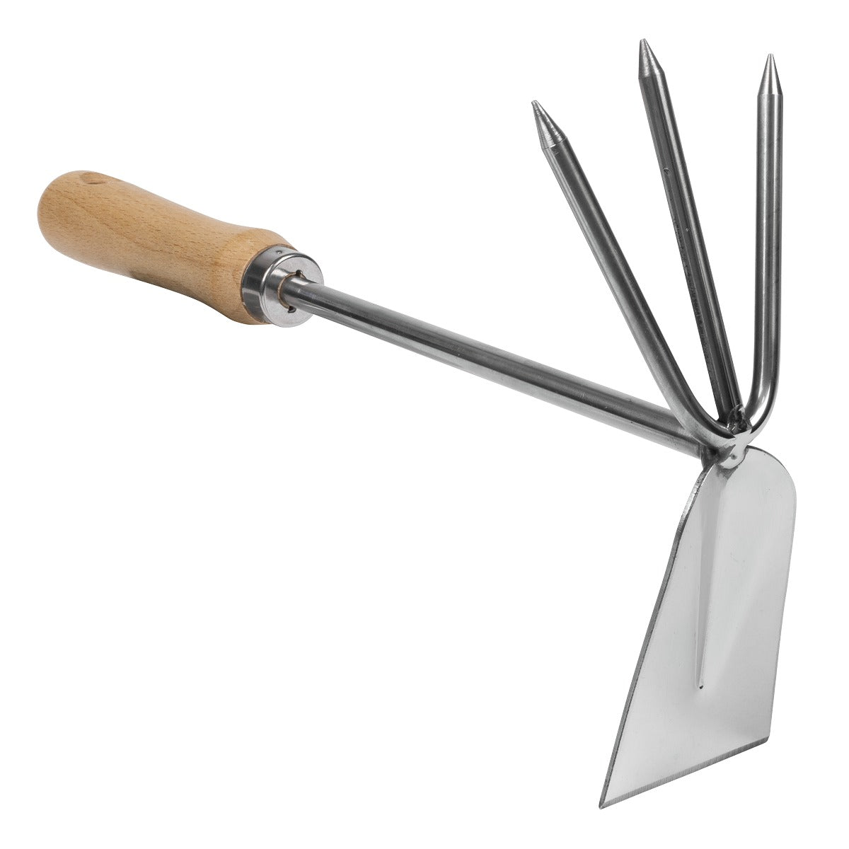 Premier 2-in-1 Hoe and Cultivator with Ash Handle & Stainless Steel Tines/Blade GTWH002