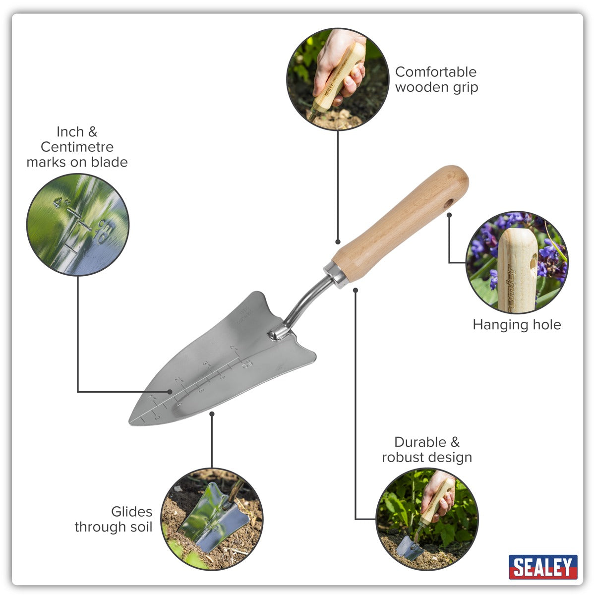 Premier Slim Head Trowel with Ash Handle & Stainless Steel Blade GTWH004