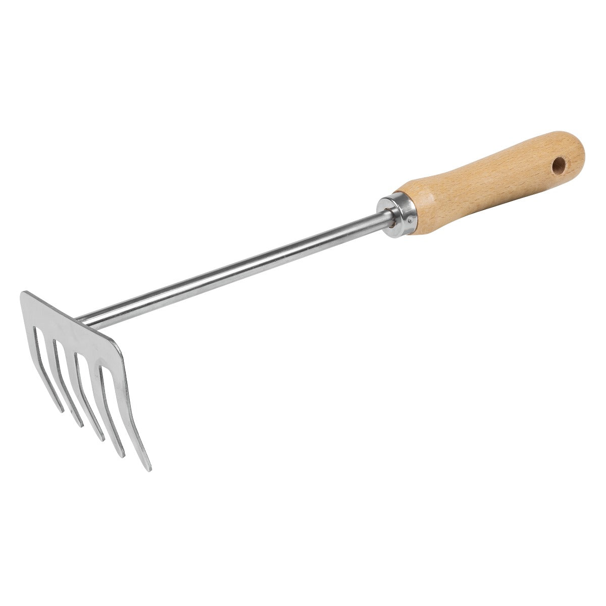 Premier Garden Hand Rake with Short Ash Handle & Stainless Steel Tines GTWH020
