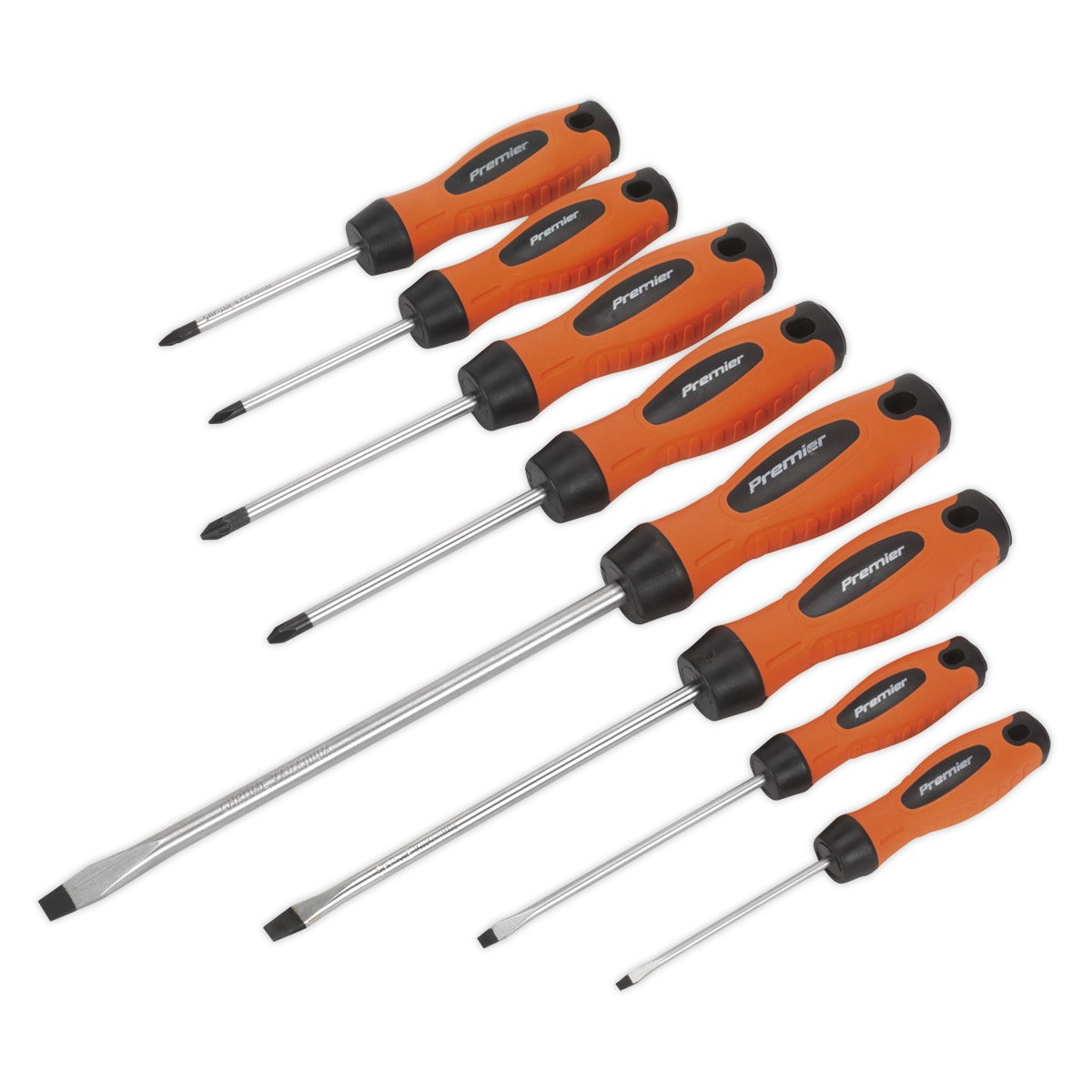 Premier Screwdriver Set 8pc - Hi-Vis Orange HV003