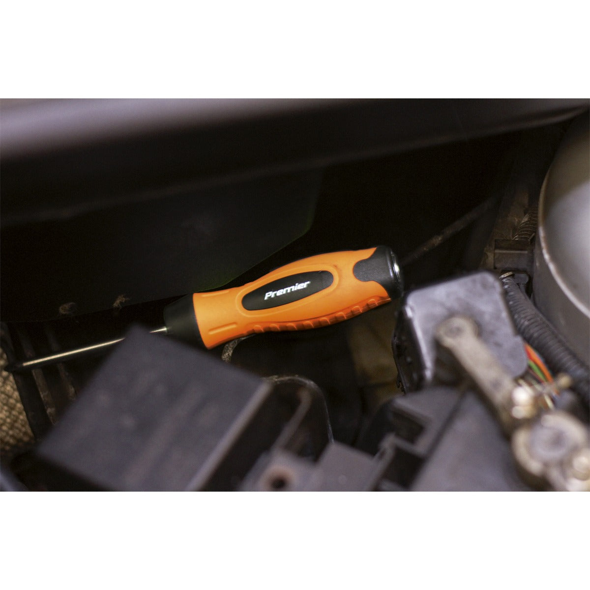Premier Hammer-Thru Screwdriver Set 8pc - Hi-Vis Orange HV004