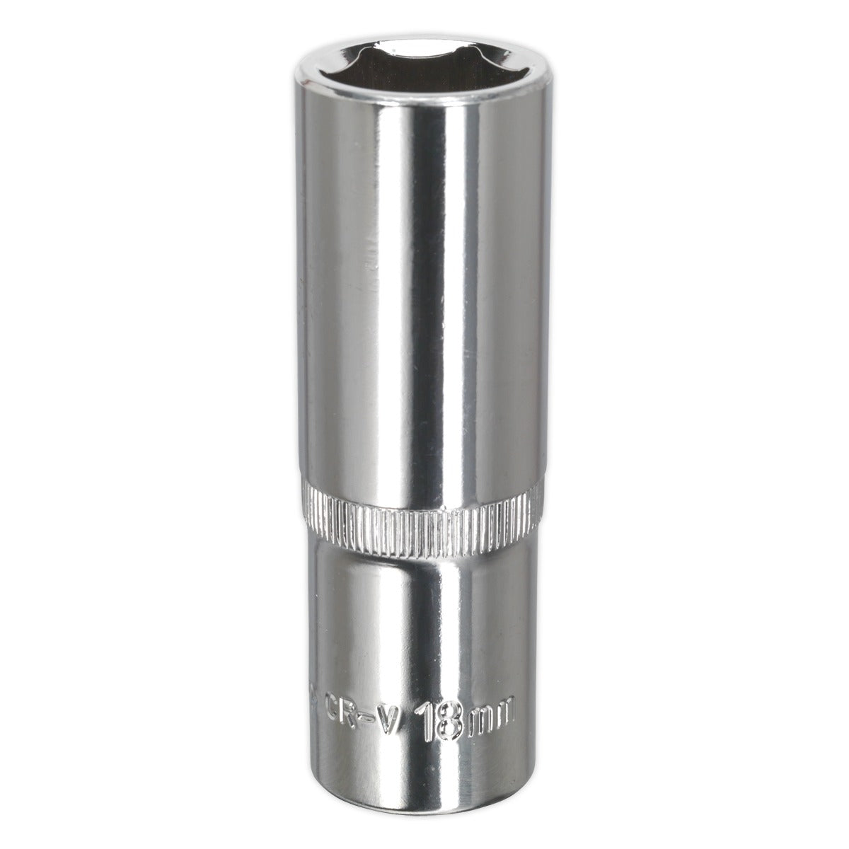 Premier Fully Polished Deep Socket 1/2"Sq Drive 18mm SP1218D