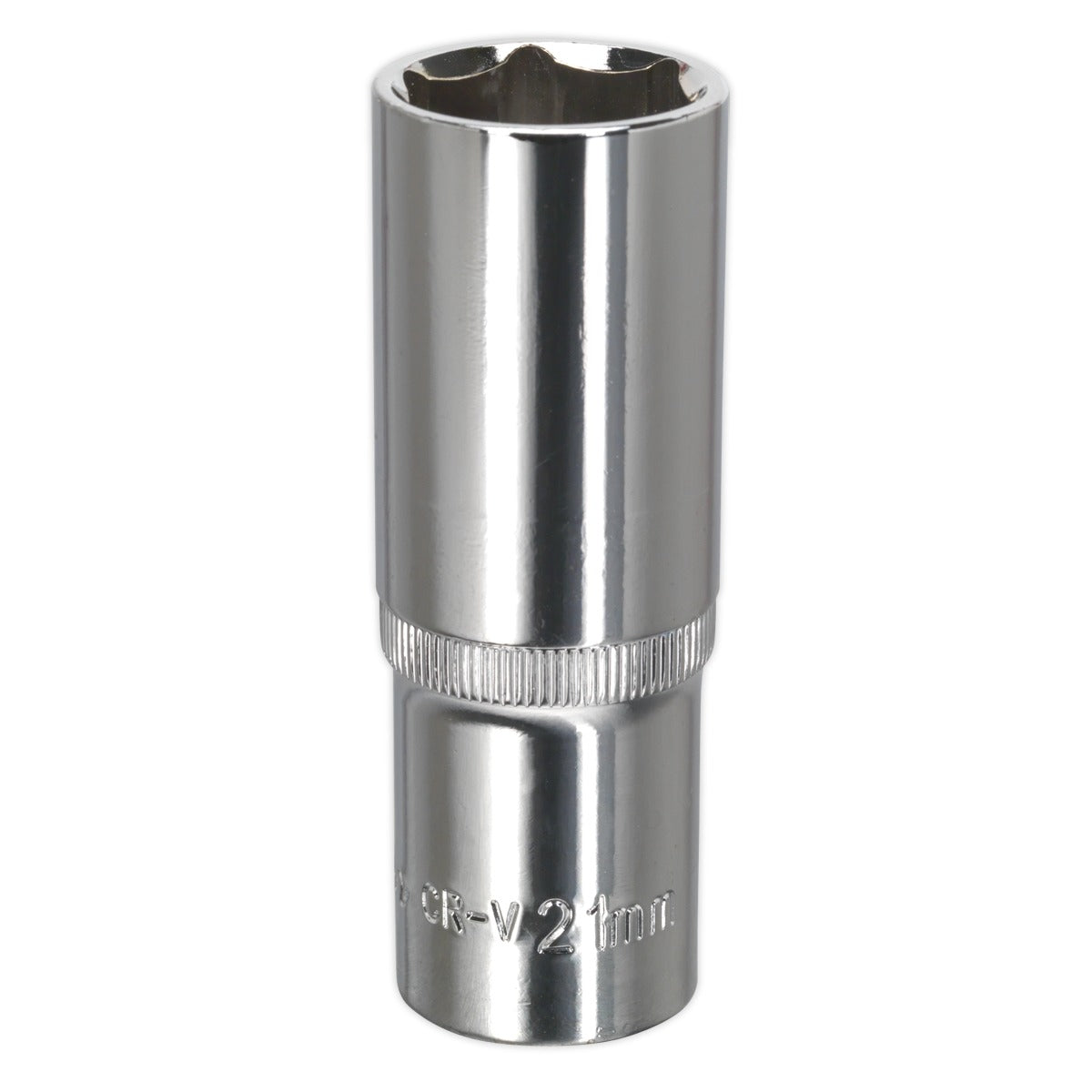 Premier Fully Polished Deep Socket 1/2"Sq Drive 21mm SP1221D