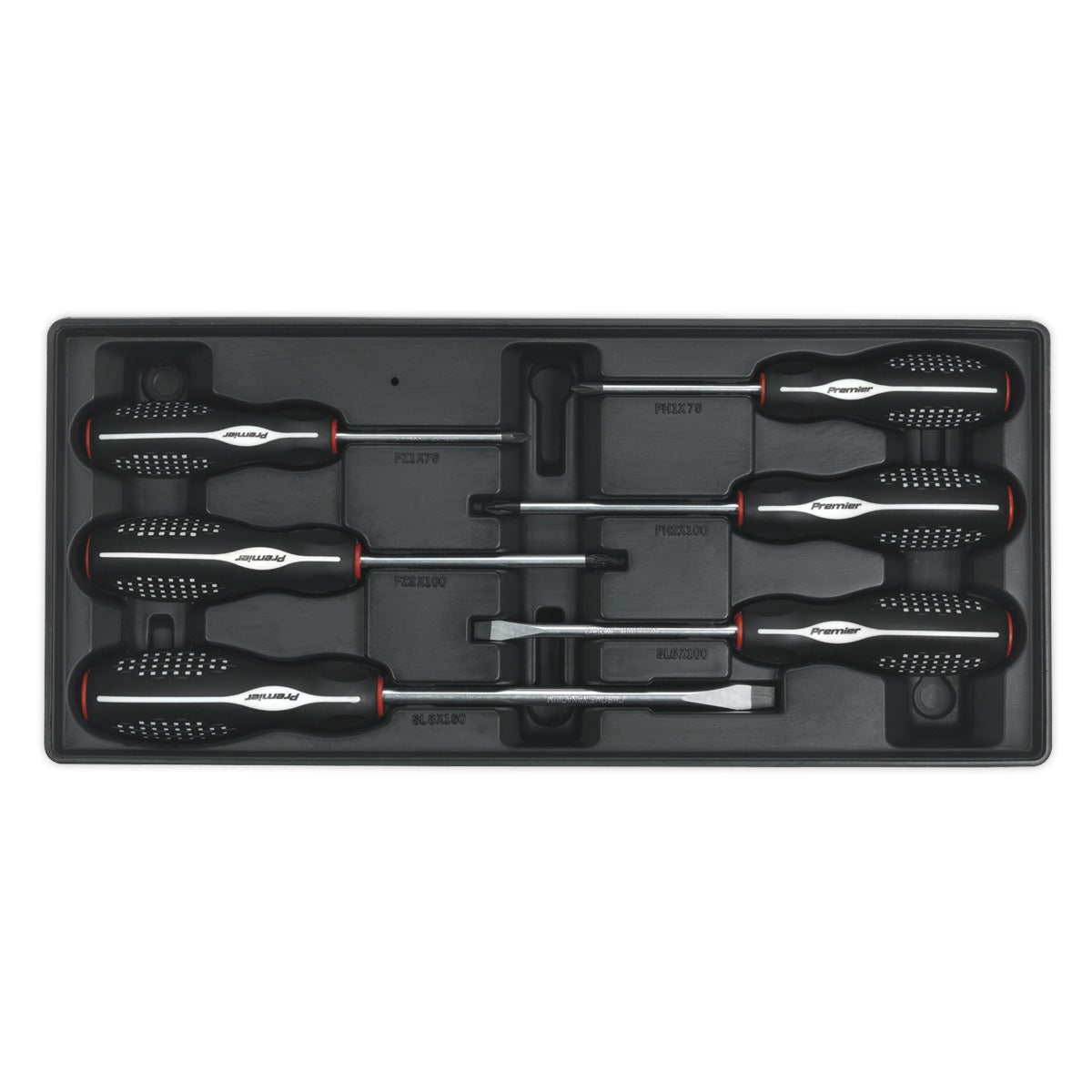 Premier Screwdriver Set with Tool Tray 6pc TBT14