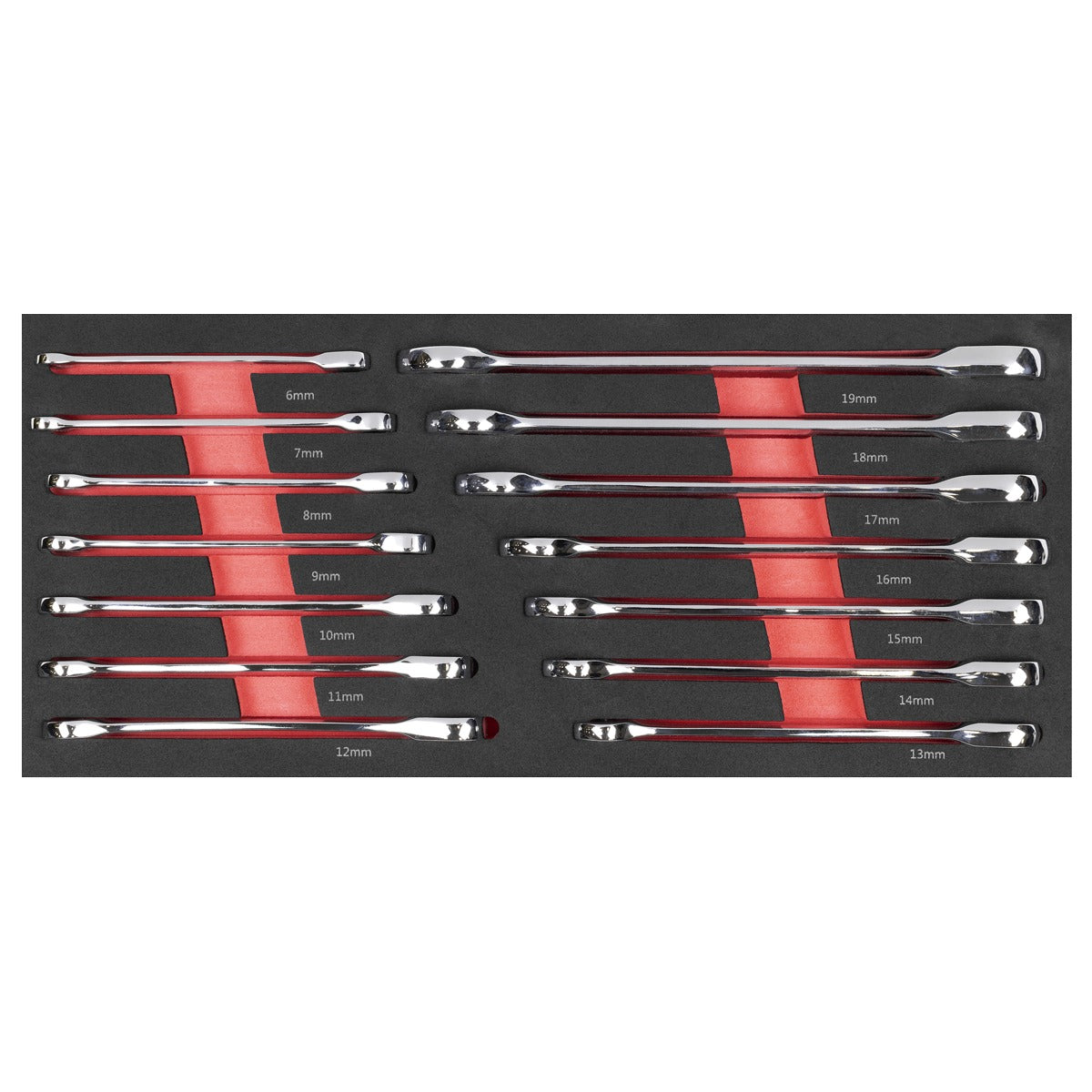 Premier Ratchet Spanner Set with Tool Tray 14pc TBT49