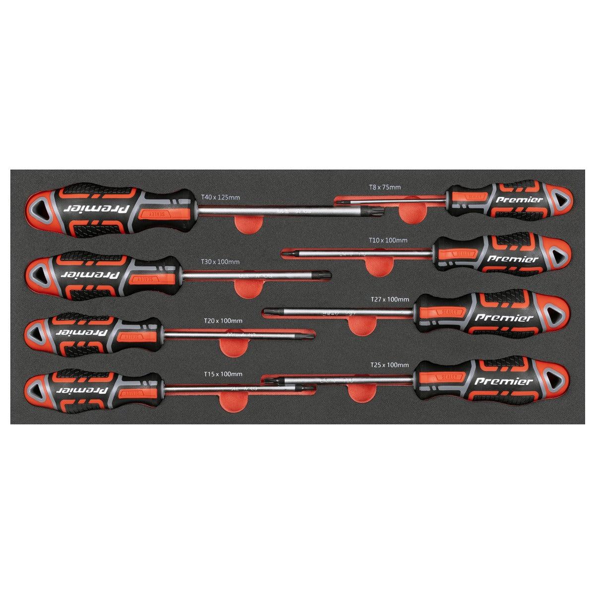 Premier TRX-Star Screwdriver Set with Tool Tray 8pc TBT55