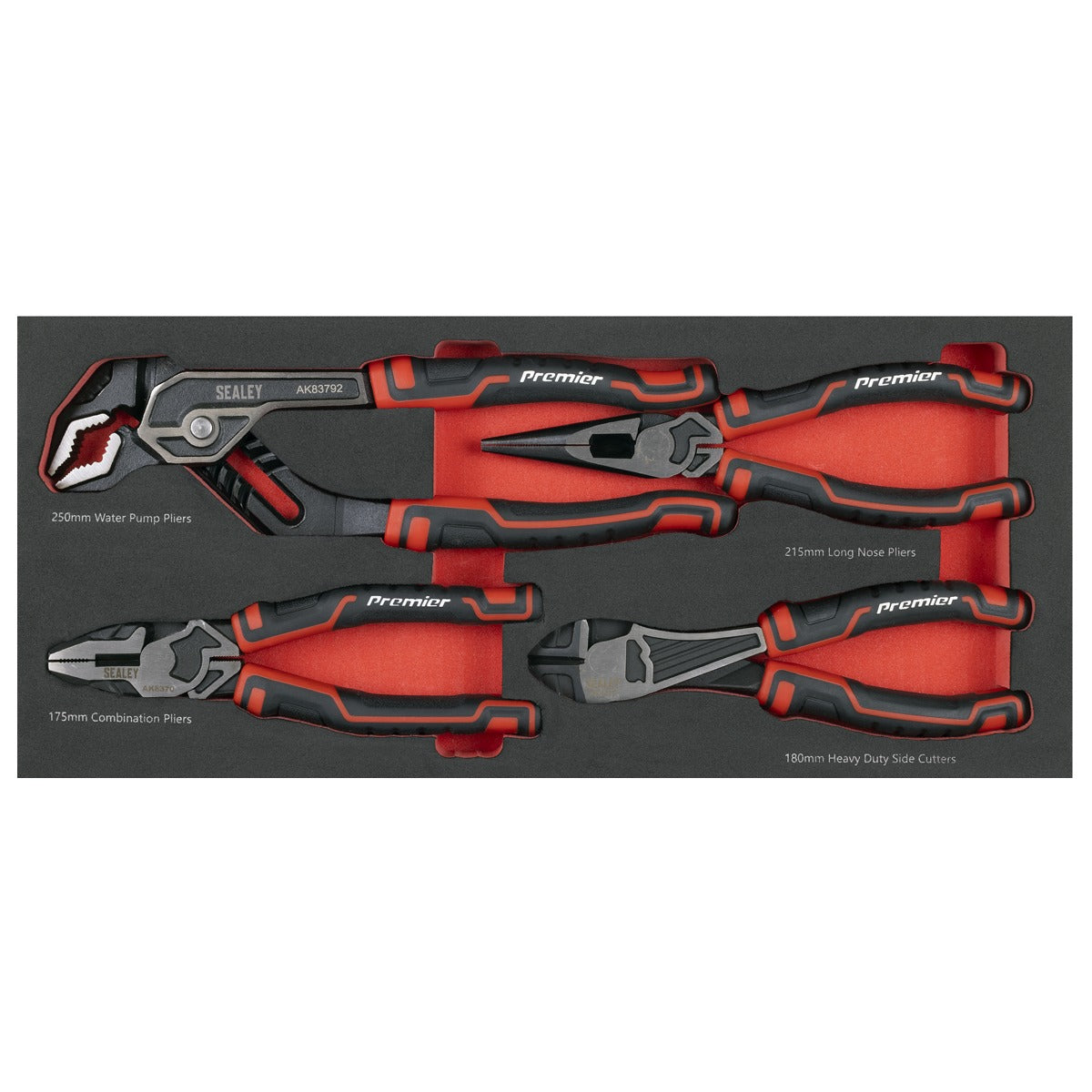 Premier Pliers Set with Tool Tray 4pc TBT56