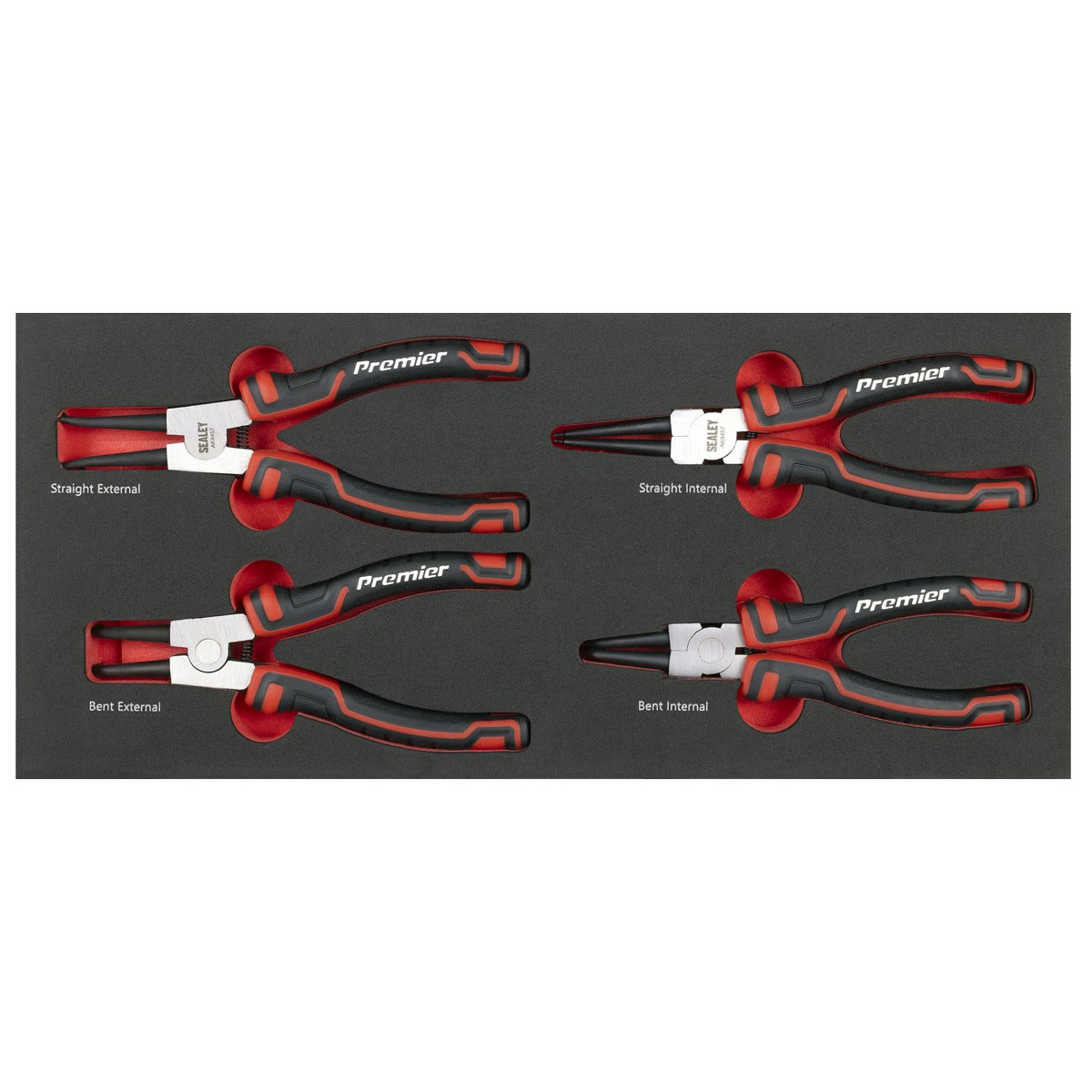 Premier Circlip Pliers Set with Tool Tray 4pc TBT57