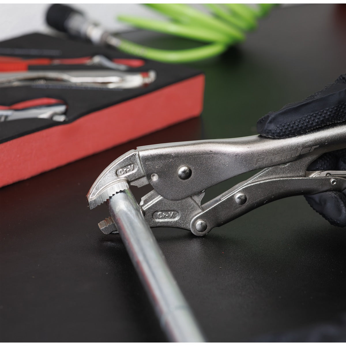 Premier Locking Pliers & Adjustable Wrench Set with Tool Tray 4pc TBT59