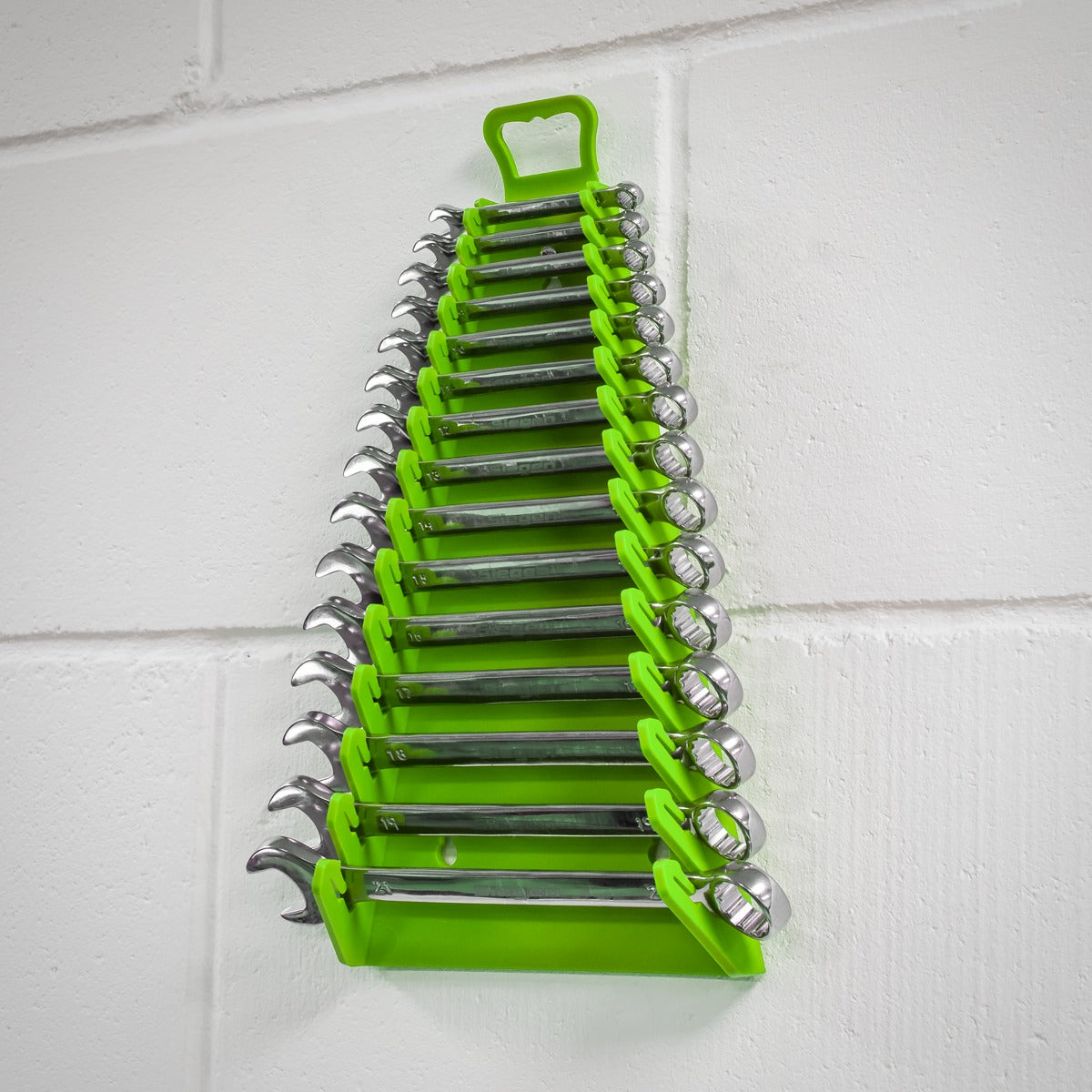 Premier Reverse Spanner Rack Capacity 15 Spanners - Hi-Vis Green WR09HV