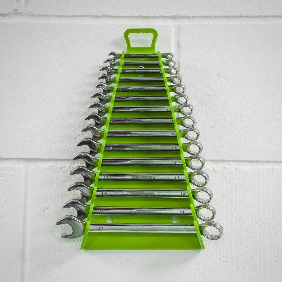 Premier Reverse Spanner Rack Capacity 15 Spanners - Hi-Vis Green WR09HV
