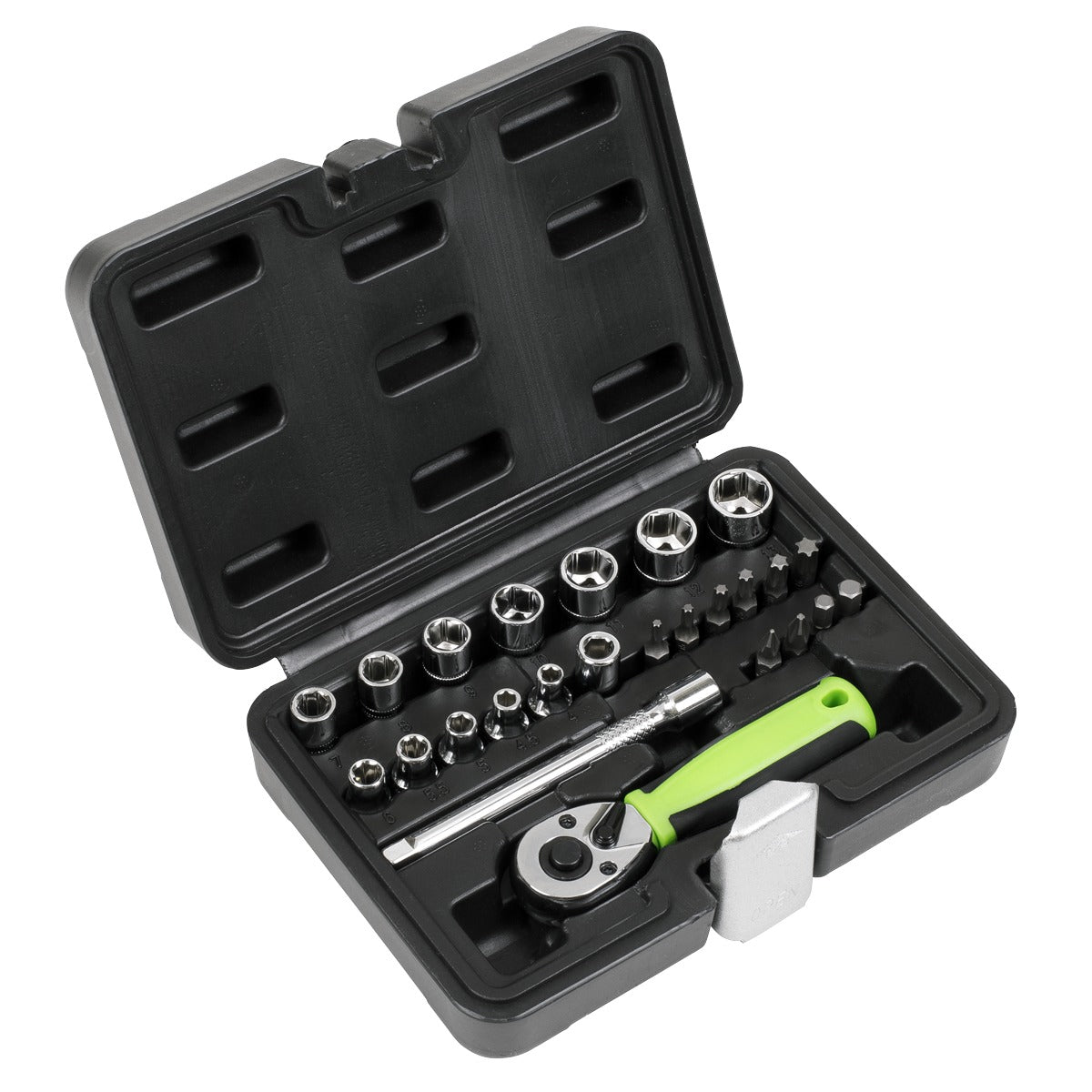 Siegen Socket Set 1/4"Sq Drive 25pc S01233