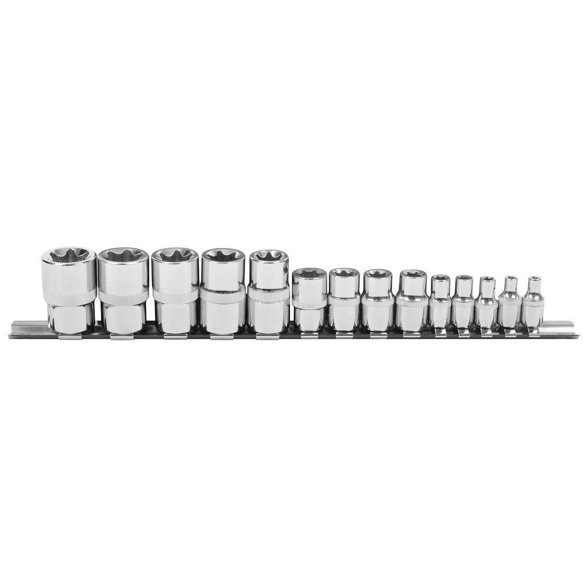 Siegen TRX-Star Socket Set E4-E24 1/4", 3/8" & 1/2"Sq Drive 14pc S01265