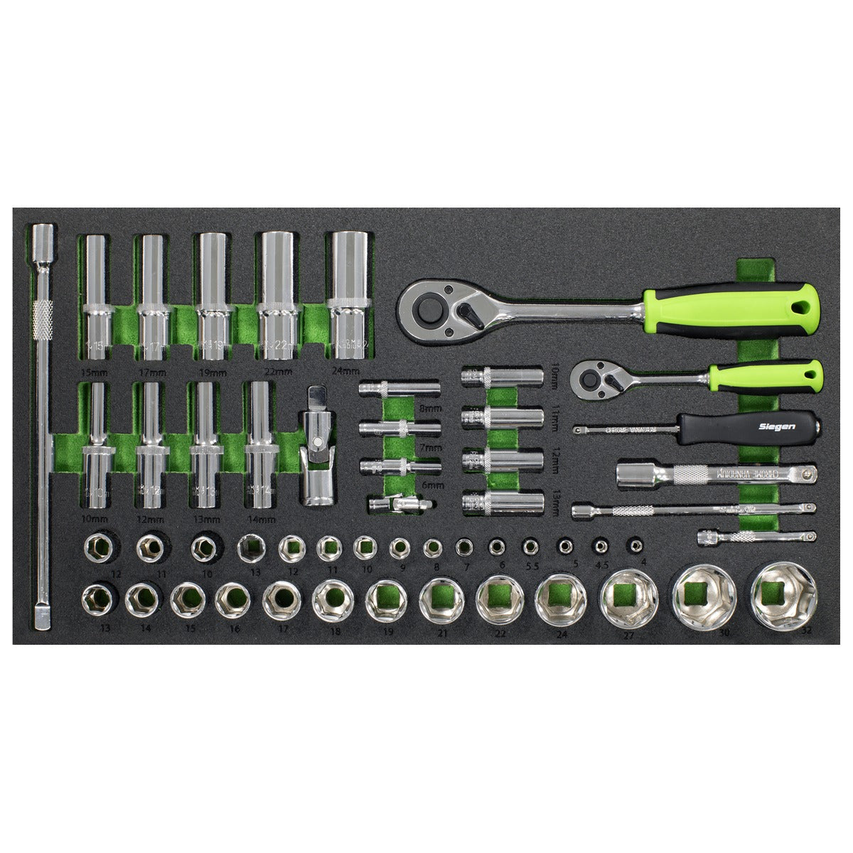 Siegen Topchest & Rollcab Combination 6 Drawer with 247pc Tool Kit S01267