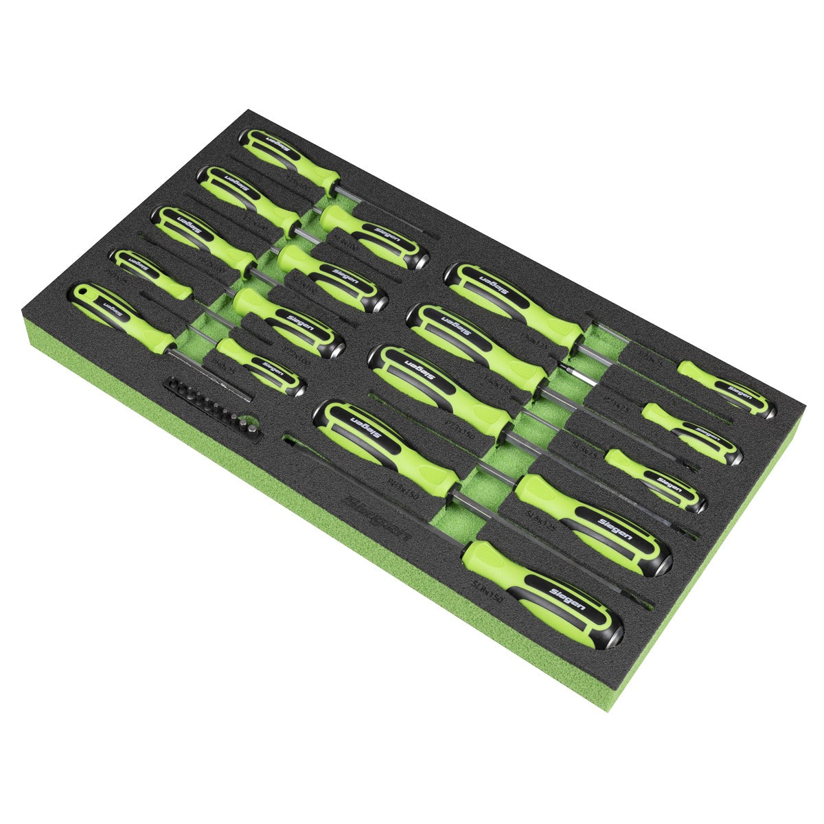 Siegen Hammer-Thru Screwdriver, Bit Driver & Bit Set with Tool Tray 28pc S01281