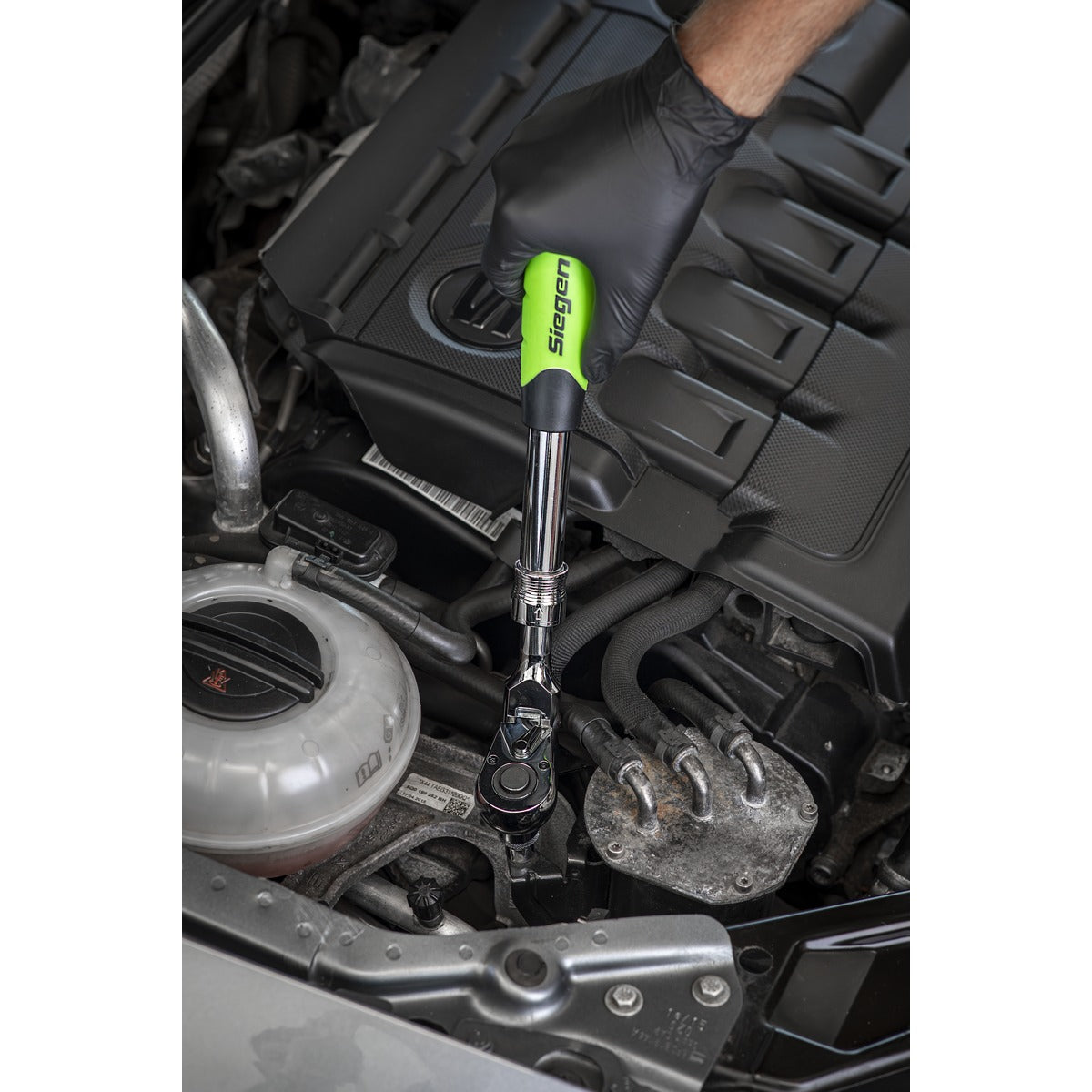 Siegen Extendable Flexi-Head Ratchet Wrench 1/2"Sq Drive S01296
