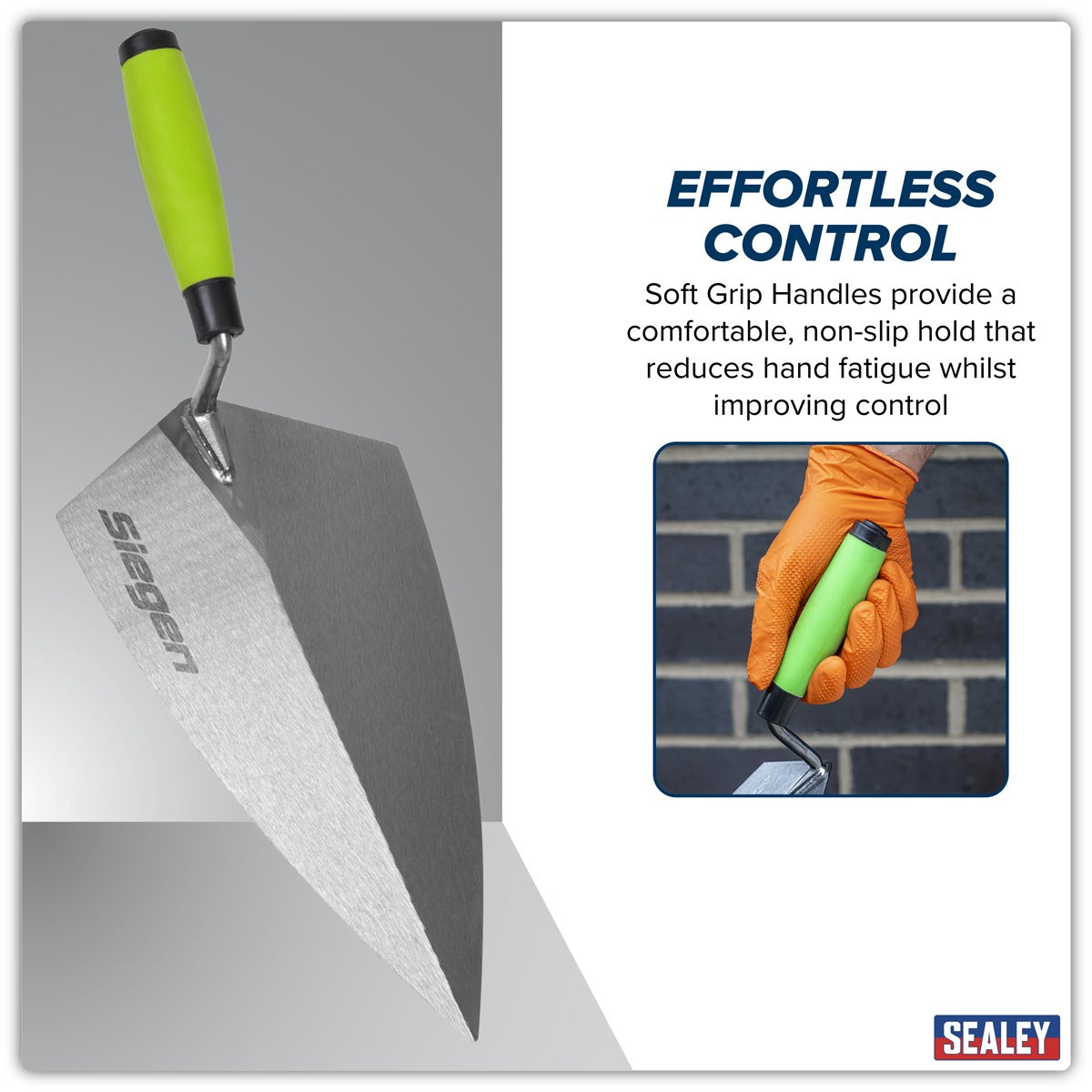 Siegen Philadelphia Pattern Brick Trowel with Soft Grip Handle 280mm S01304
